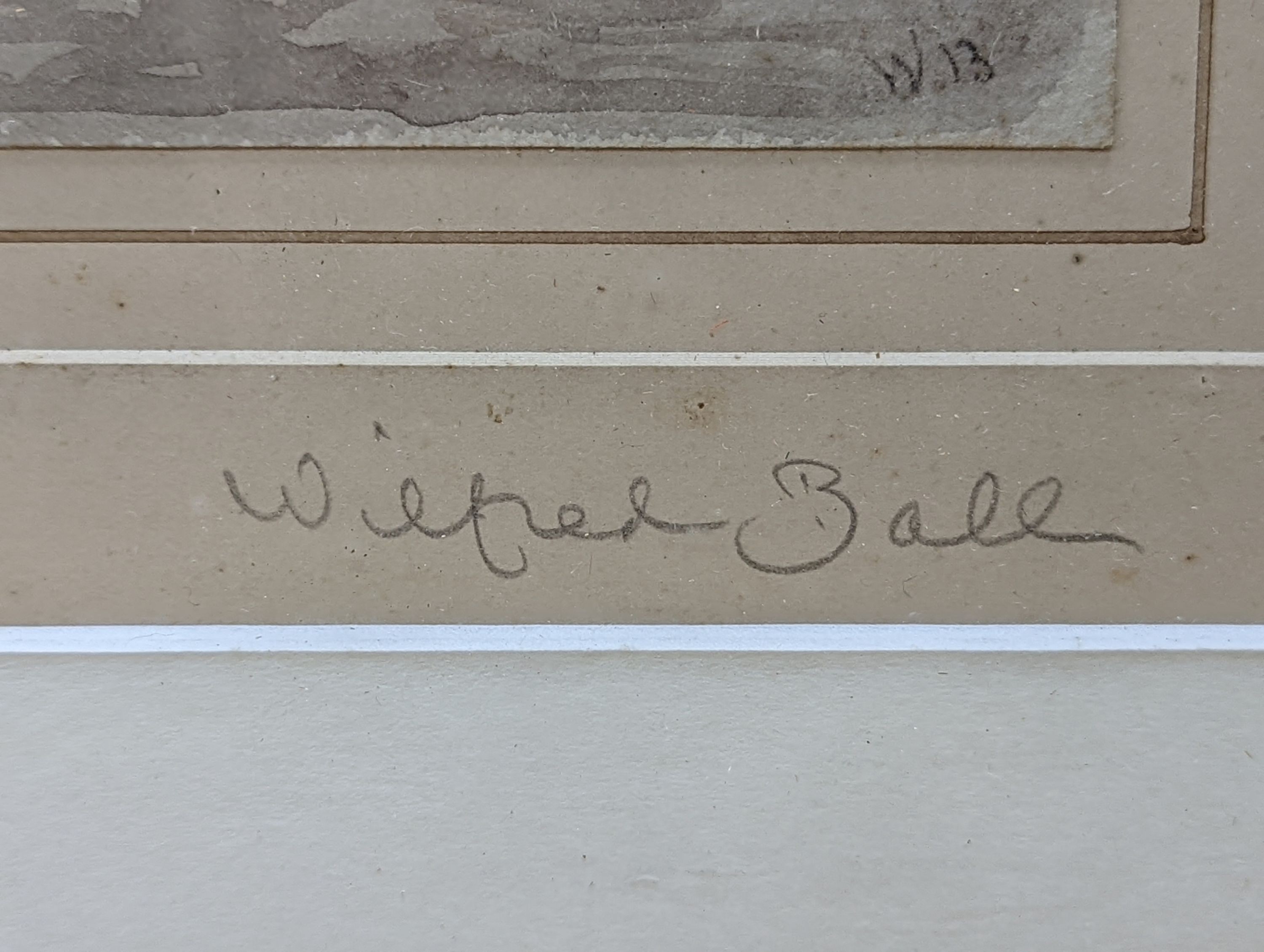Wilfred Ball (1853-1917), watercolour, Rochester, initialled, 14 x 12cm